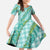 Hawaii Jade Vine Lei Family Matching Summer Maxi Dress and Hawaiian Shirt Aloha Palaka Motif - Turquoise - Polynesian Pride