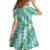 Hawaii Jade Vine Lei Family Matching Summer Maxi Dress and Hawaiian Shirt Aloha Palaka Motif - Turquoise - Polynesian Pride