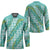 Hawaii Jade Vine Lei Hockey Jersey Aloha Palaka Motif - Turquoise - Polynesian Pride
