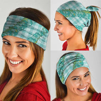 Hawaii Jade Vine Lei Neck Gaiter Aloha Palaka Motif - Turquoise - Polynesian Pride