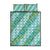 Hawaii Jade Vine Lei Quilt Bed Set Aloha Palaka Motif - Turquoise - Polynesian Pride