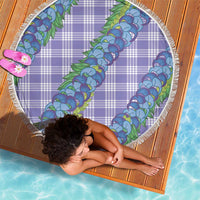 Hawaii Jade Vine Lei Beach Blanket Aloha Palaka Motif - Purple - Polynesian Pride