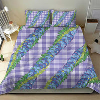 Hawaii Jade Vine Lei Bedding Set Aloha Palaka Motif - Purple - Polynesian Pride