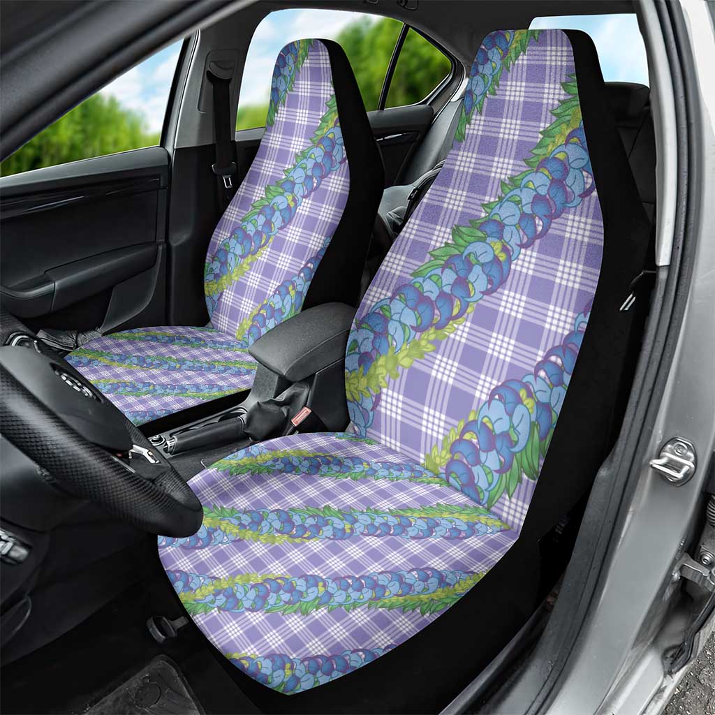 Hawaii Jade Vine Lei Car Seat Cover Aloha Palaka Motif - Purple - Polynesian Pride
