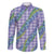 Hawaii Jade Vine Lei Family Matching Summer Maxi Dress and Hawaiian Shirt Aloha Palaka Motif - Purple - Polynesian Pride