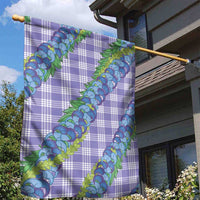 Hawaii Jade Vine Lei Garden Flag Aloha Palaka Motif - Purple - Polynesian Pride