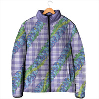 Hawaii Jade Vine Lei Padded Jacket Aloha Palaka Motif - Purple - Polynesian Pride