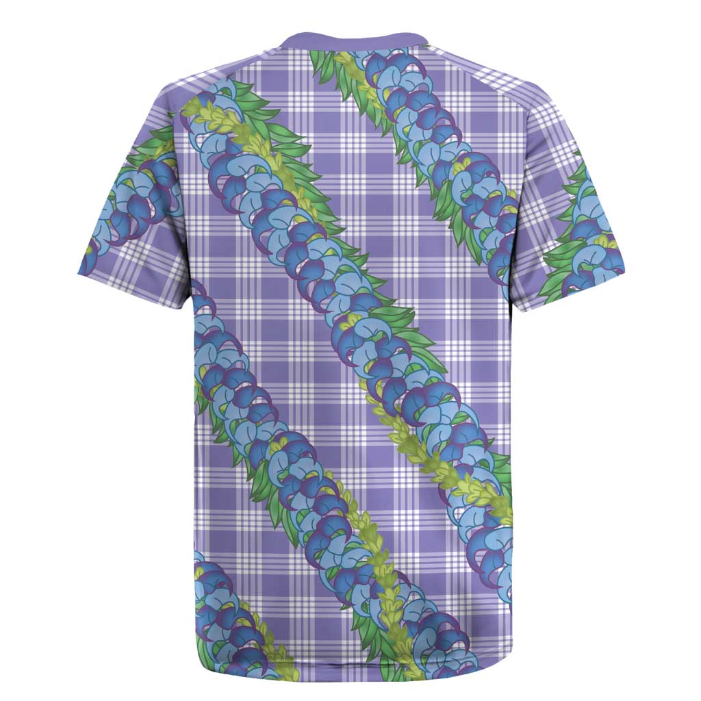 Hawaii Jade Vine Lei Rugby Jersey Aloha Palaka Motif - Purple - Polynesian Pride