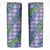 Hawaii Jade Vine Lei Skinny Tumbler Aloha Palaka Motif - Purple - Polynesian Pride