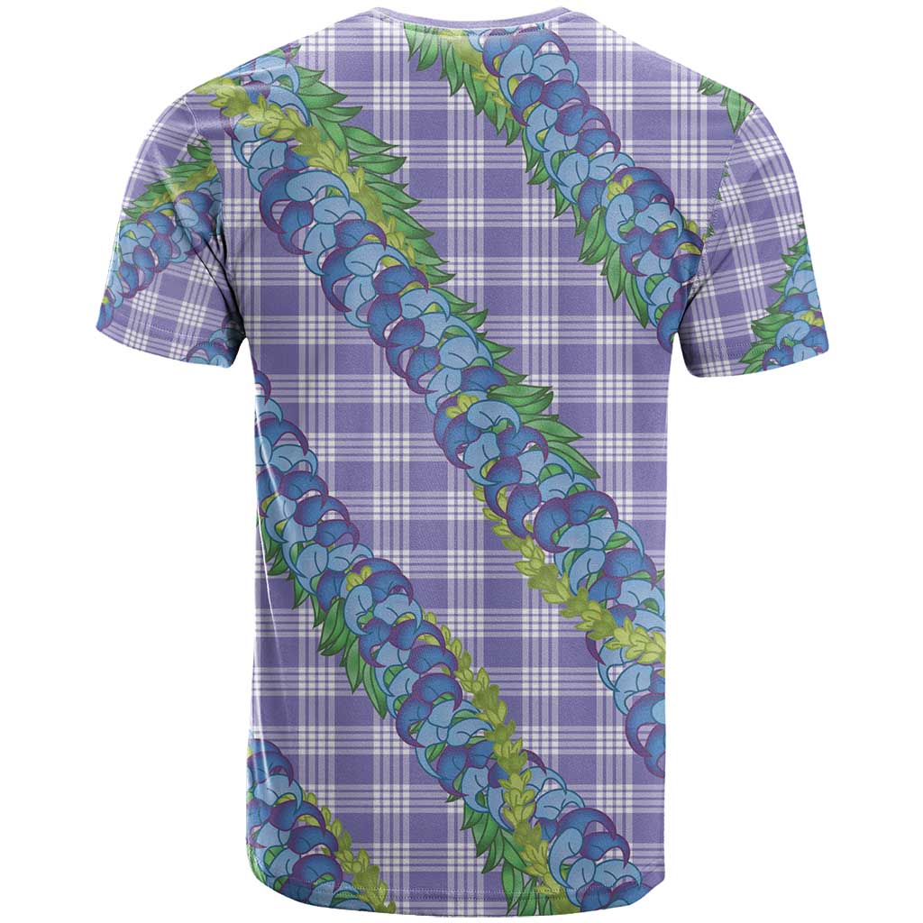 Hawaii Jade Vine Lei T Shirt Aloha Palaka Motif - Purple - Polynesian Pride