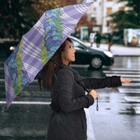 Hawaii Jade Vine Lei Umbrella Aloha Palaka Motif - Purple - Polynesian Pride