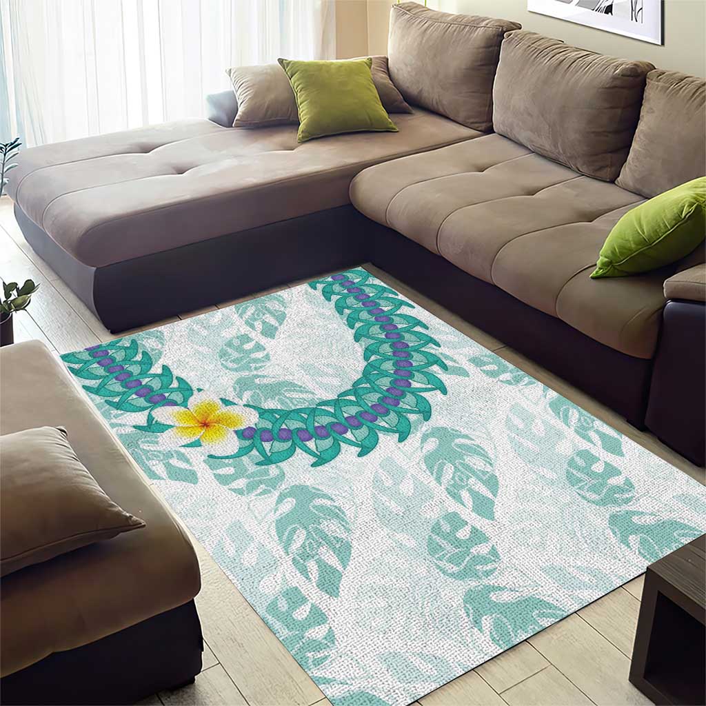 Jade Vine Lei Hawaii Area Rug Aloha Seamless Tropical Leaves - Polynesian Pride