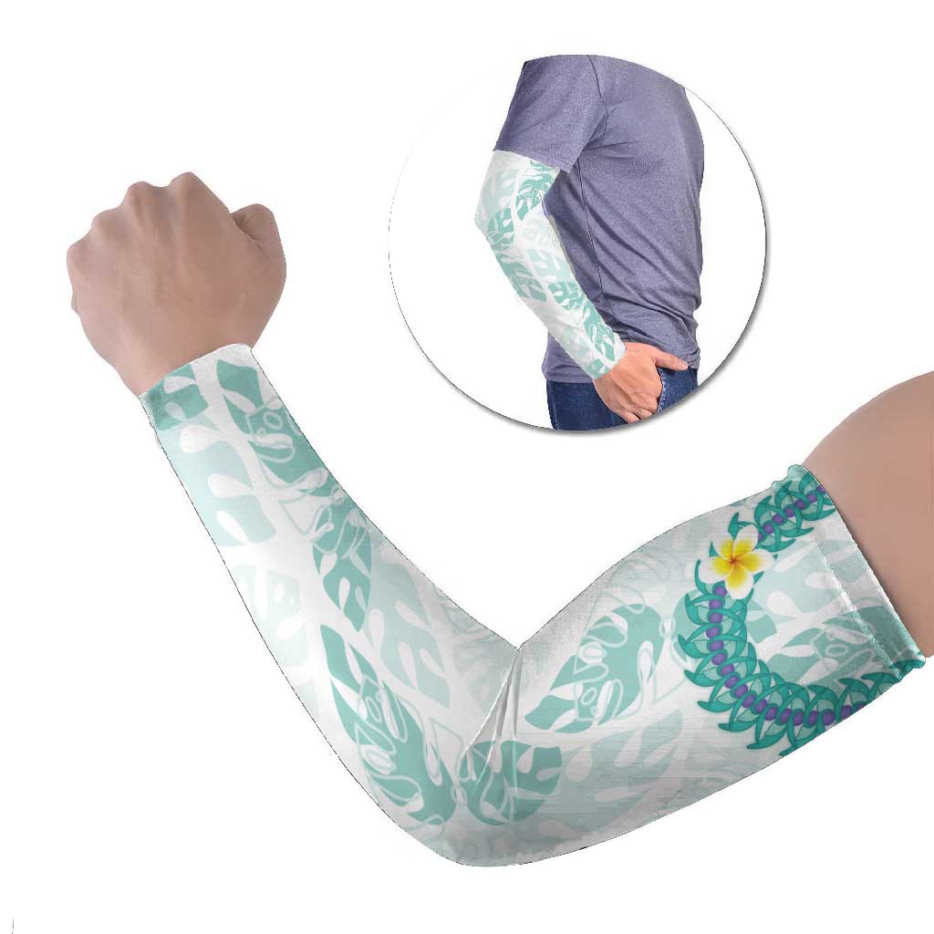 Jade Vine Lei Hawaii Arm Sleeves Aloha Seamless Tropical Leaves - Polynesian Pride
