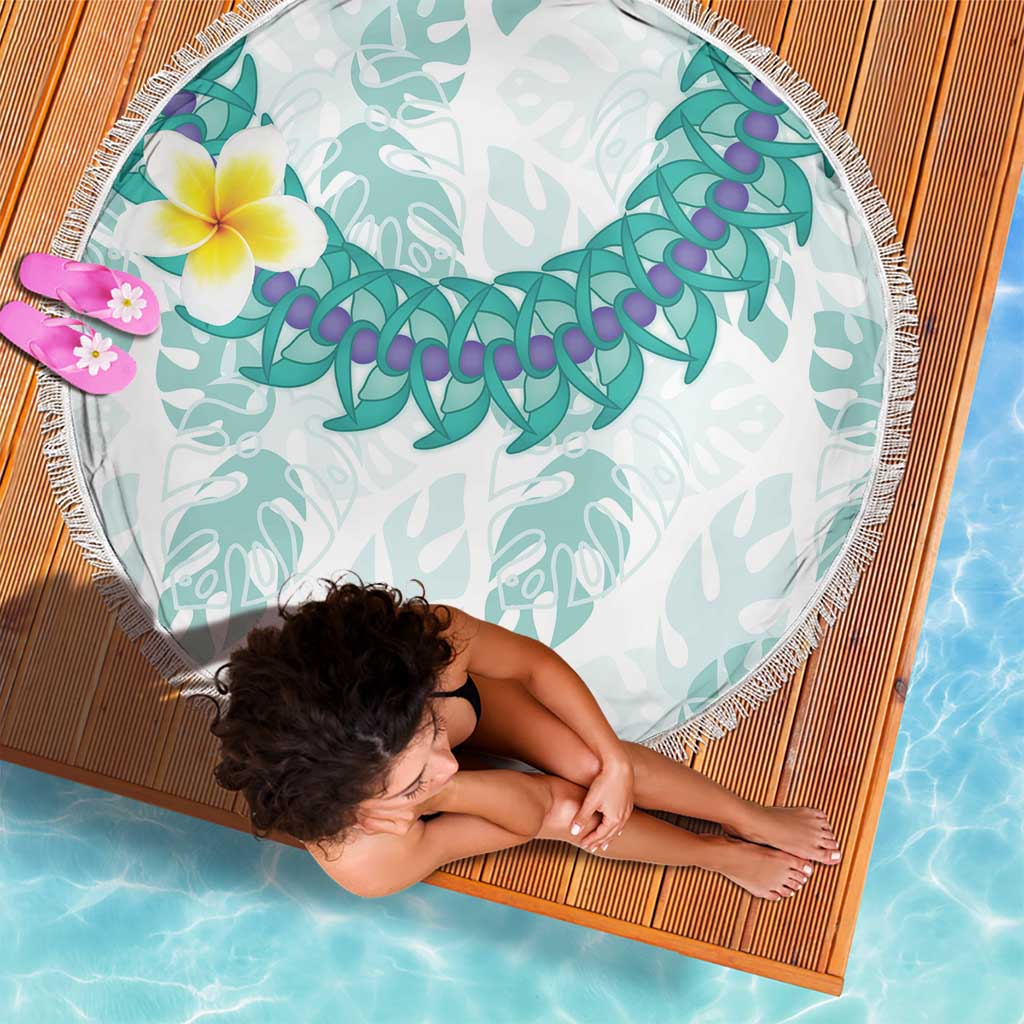 Jade Vine Lei Hawaii Beach Blanket Aloha Seamless Tropical Leaves - Polynesian Pride