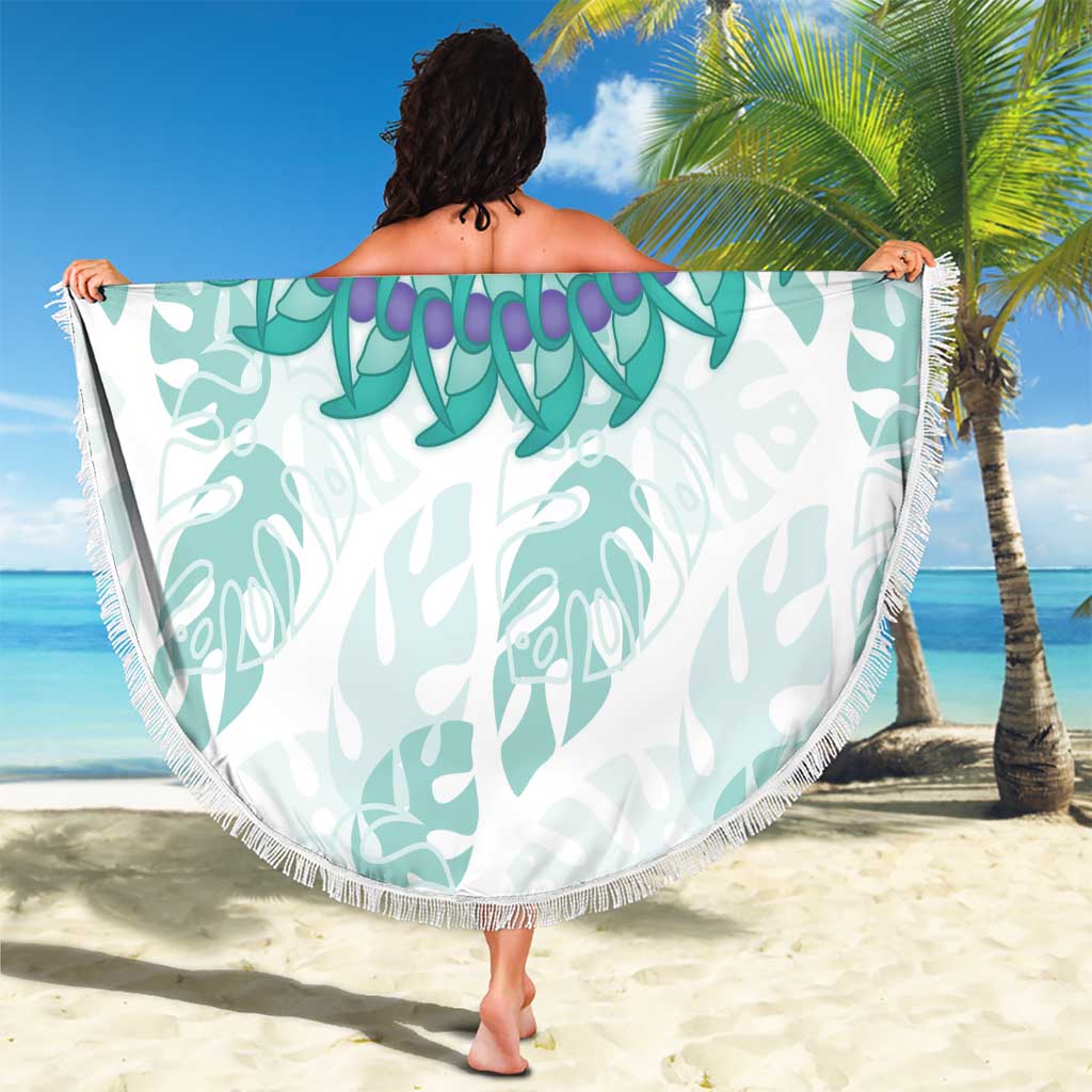 Jade Vine Lei Hawaii Beach Blanket Aloha Seamless Tropical Leaves - Polynesian Pride