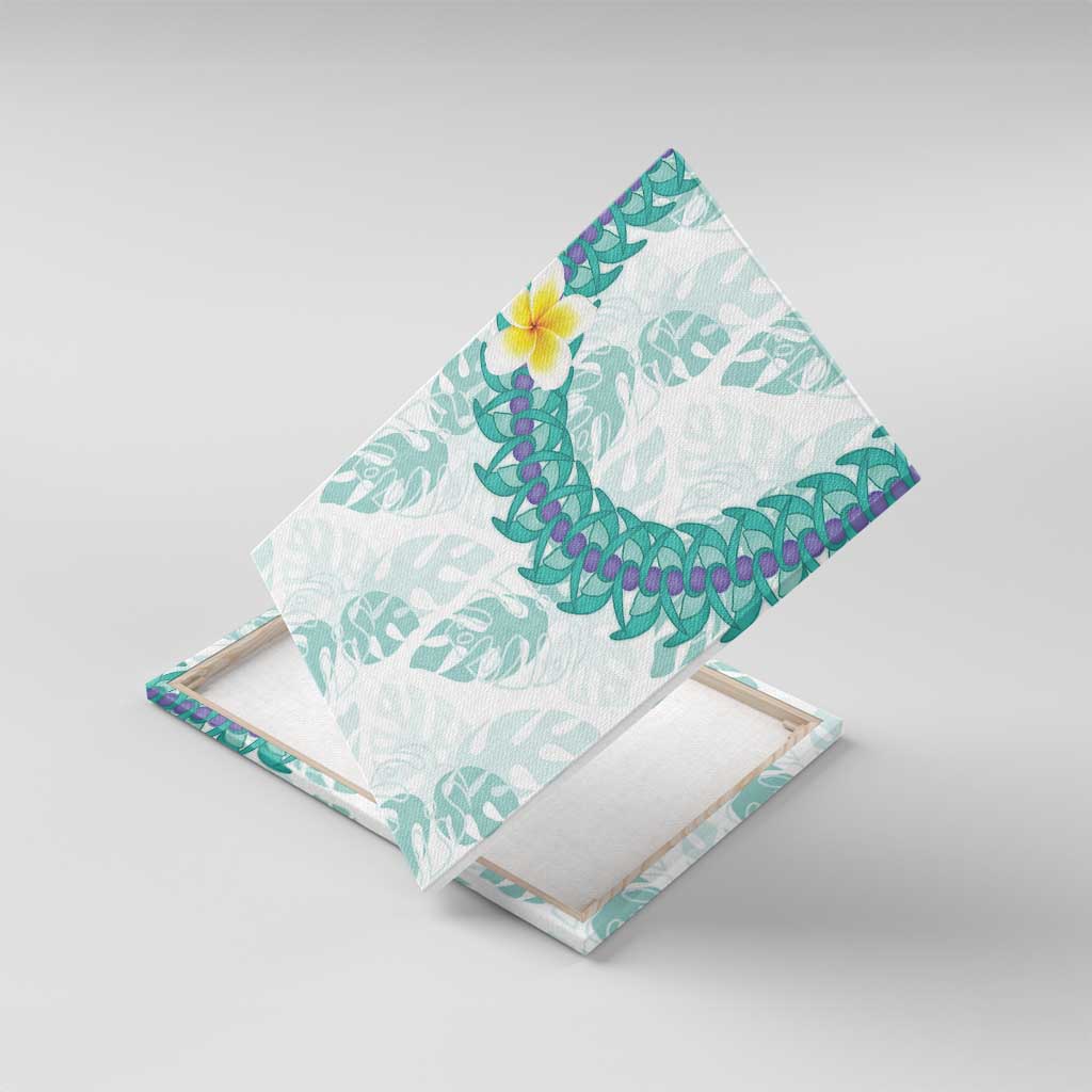 Jade Vine Lei Hawaii Canvas Wall Art Aloha Seamless Tropical Leaves - Polynesian Pride