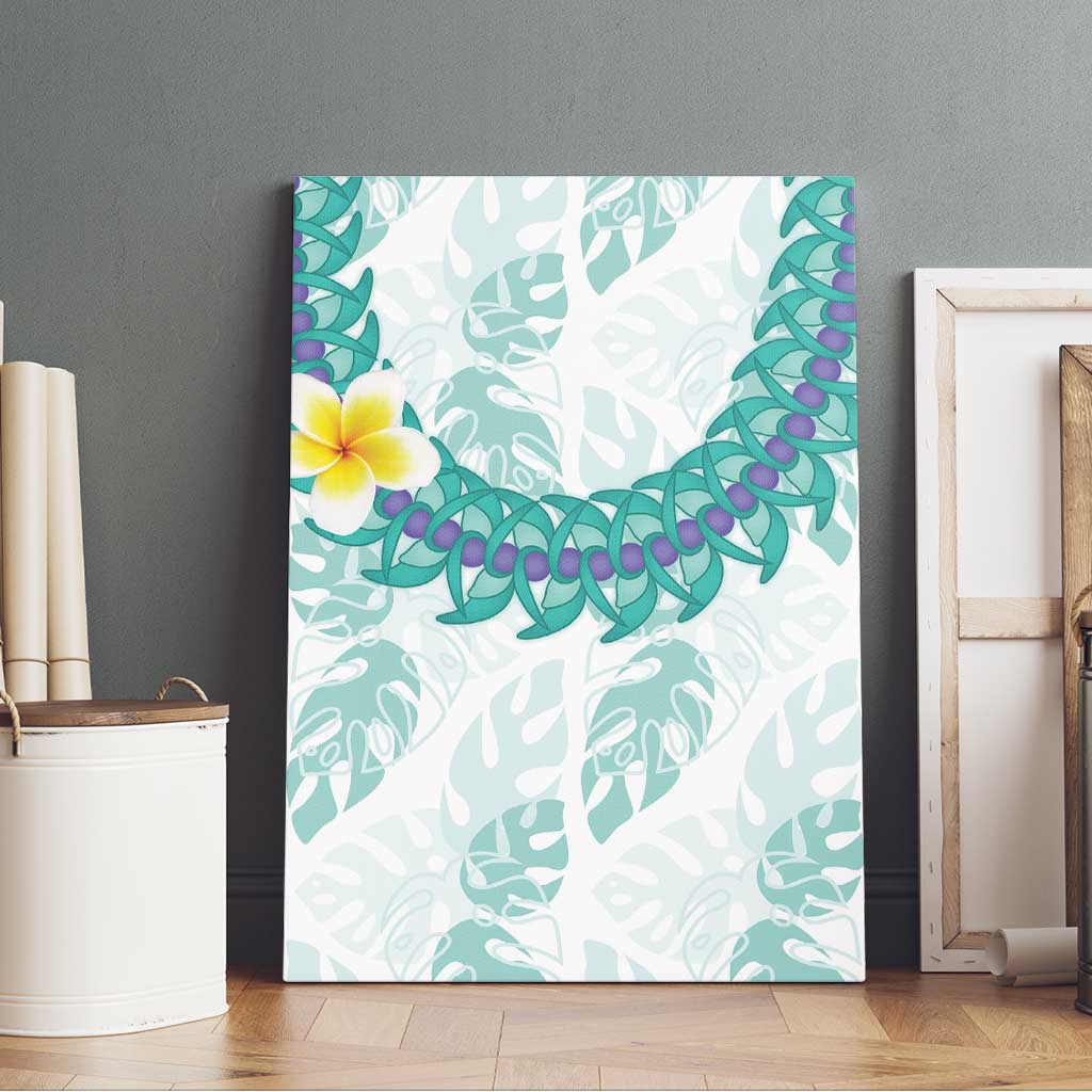 Jade Vine Lei Hawaii Canvas Wall Art Aloha Seamless Tropical Leaves - Polynesian Pride