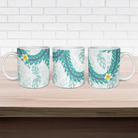 Jade Vine Lei Hawaii Ceramic Mug Aloha Seamless Tropical Leaves - Polynesian Pride