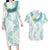 Jade Vine Lei Hawaii Couples Matching Long Sleeve Bodycon Dress and Hawaiian Shirt Aloha Seamless Tropical Leaves - Polynesian Pride