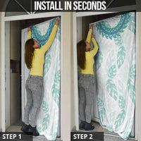 Jade Vine Lei Hawaii Door Cover Aloha Seamless Tropical Leaves - Polynesian Pride