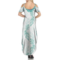 Jade Vine Lei Hawaii Family Matching Summer Maxi Dress and Hawaiian Shirt Aloha Seamless Tropical Leaves - Polynesian Pride