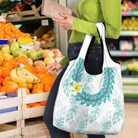 Jade Vine Lei Hawaii Grocery Bag Aloha Seamless Tropical Leaves - Polynesian Pride