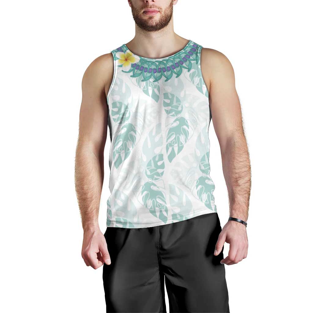Jade Vine Lei Hawaii Men Tank Top Aloha Seamless Tropical Leaves - Polynesian Pride