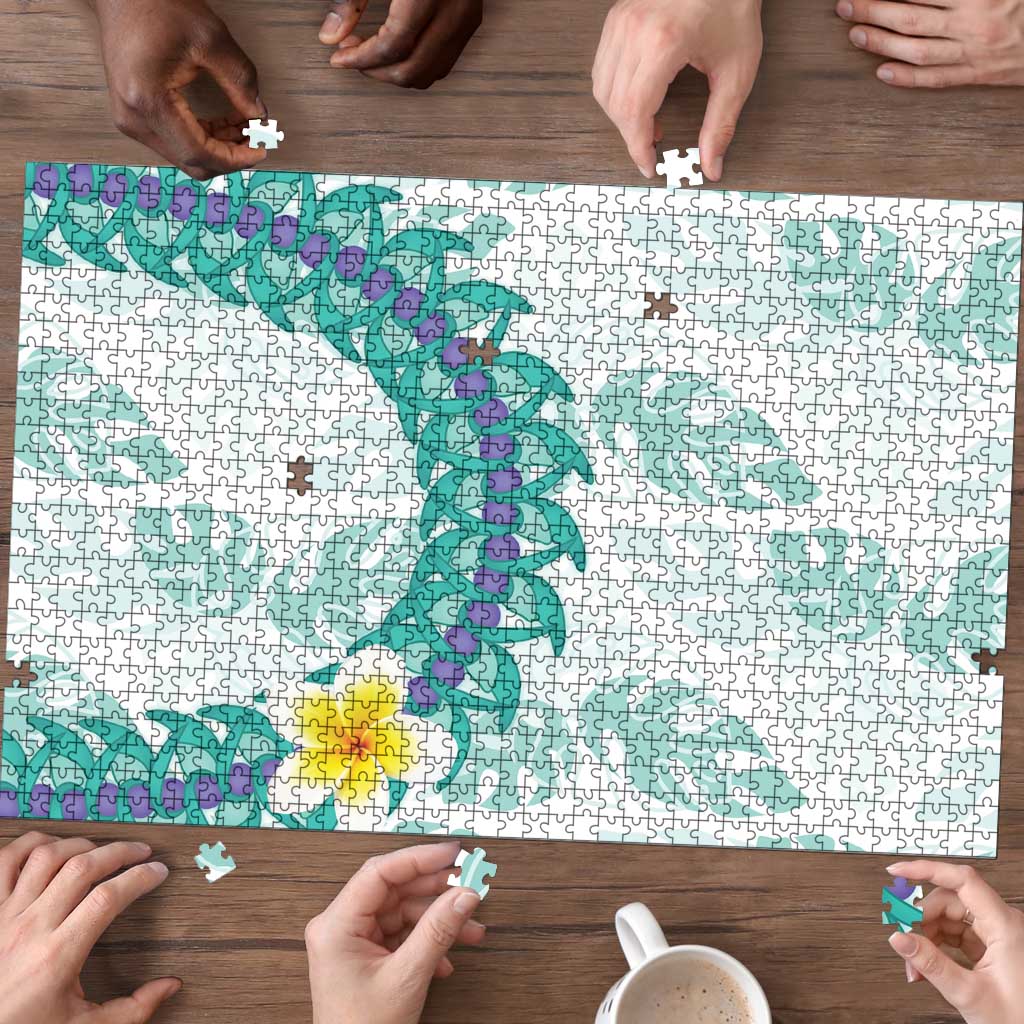 Jade Vine Lei Hawaii Puzzle Aloha Seamless Tropical Leaves - Polynesian Pride