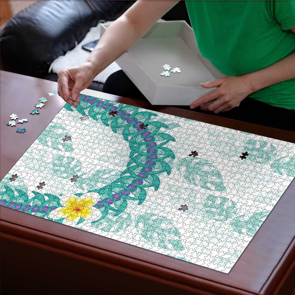 Jade Vine Lei Hawaii Puzzle Aloha Seamless Tropical Leaves - Polynesian Pride