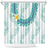 Jade Vine Lei Hawaii Shower Curtain Aloha Seamless Tropical Leaves - Polynesian Pride