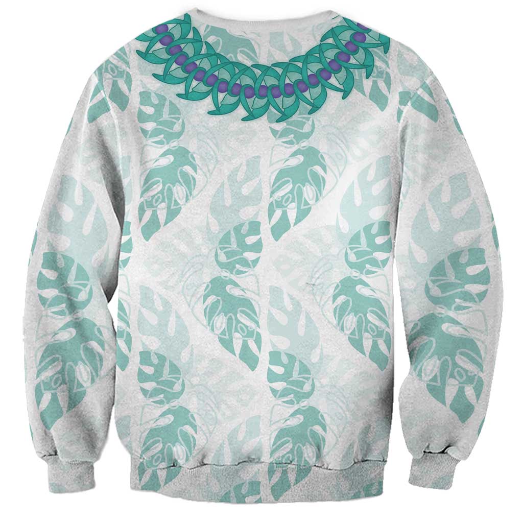 Jade Vine Lei Hawaii Sweatshirt Aloha Seamless Tropical Leaves - Polynesian Pride