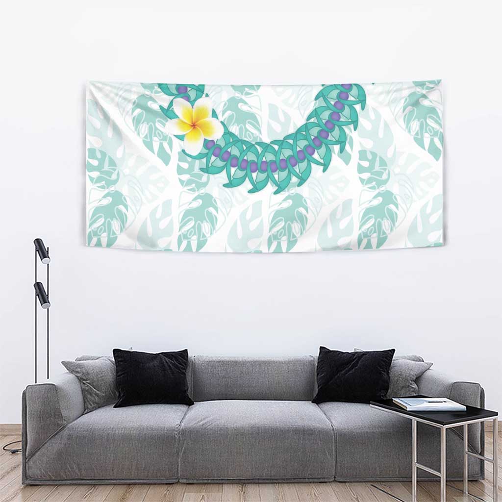 Jade Vine Lei Hawaii Tapestry Aloha Seamless Tropical Leaves - Polynesian Pride
