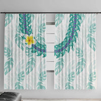 Jade Vine Lei Hawaii Window Curtain Aloha Seamless Tropical Leaves - Polynesian Pride