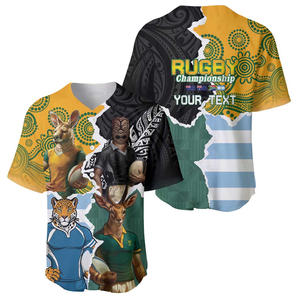 Personalised Rugby 2025 Championship Baseball Jersey Southern Hemisphere Countries Mascots - Polynesian Pride