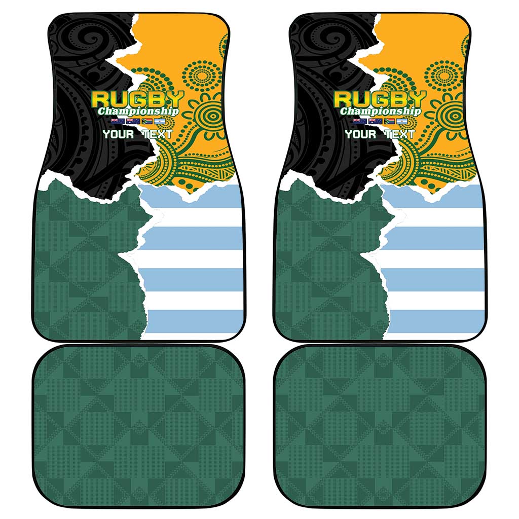 Rugby 2025 Championship Car Mats Southern Hemisphere Countries Mascots - Polynesian Pride
