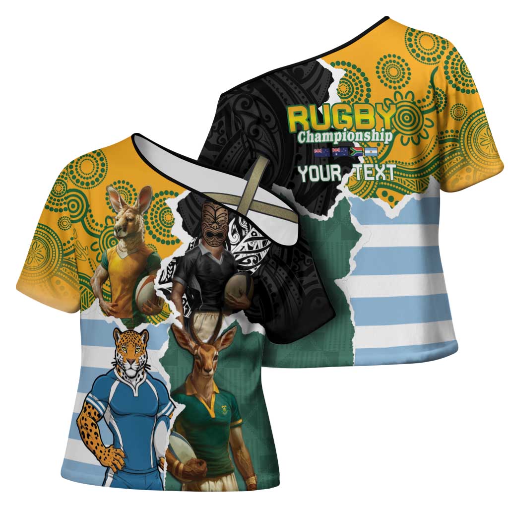 Personalised Rugby 2025 Championship Cross Shoulder Shirt Southern Hemisphere Countries Mascots - Polynesian Pride