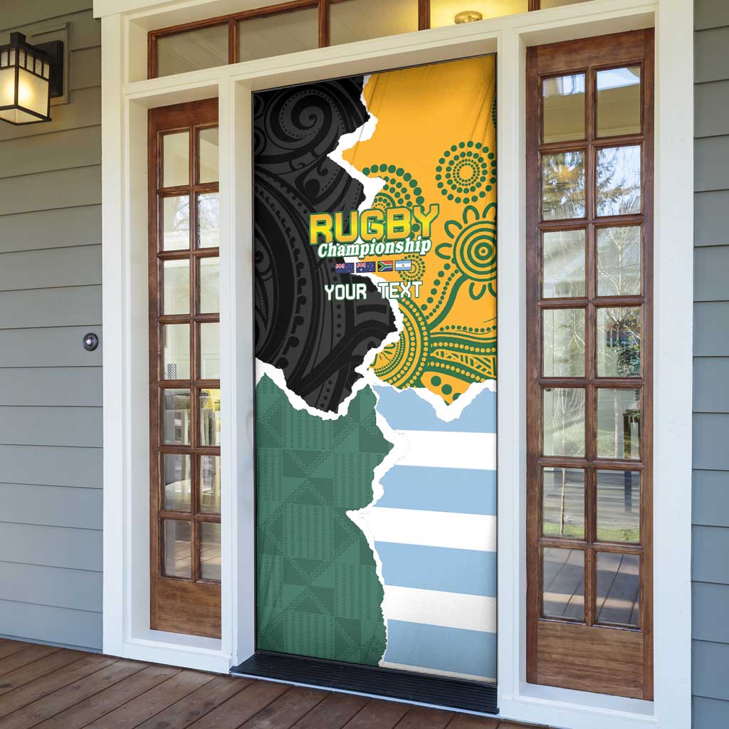 Rugby 2025 Championship Door Cover Southern Hemisphere Countries Mascots - Polynesian Pride