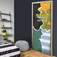 Rugby 2025 Championship Door Cover Southern Hemisphere Countries Mascots - Polynesian Pride