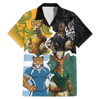 Personalised Rugby 2025 Championship Family Matching Mermaid Dress and Hawaiian Shirt Southern Hemisphere Countries Mascots - Polynesian Pride