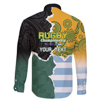 Personalised Rugby 2025 Championship Family Matching Puletasi and Hawaiian Shirt Southern Hemisphere Countries Mascots LT14 - Polynesian Pride