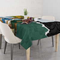 Rugby 2025 Championship Tablecloth Southern Hemisphere Countries Mascots - Polynesian Pride