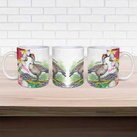 Aloha Hawaii Nene Goose Ceramic Mug Tropical Flowers Watercolor Stylized - Polynesian Pride