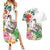Aloha Hawaii Nene Goose Couples Matching Summer Maxi Dress and Hawaiian Shirt Tropical Flowers Watercolor Stylized - Polynesian Pride
