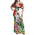 Aloha Hawaii Nene Goose Family Matching Off Shoulder Maxi Dress and Hawaiian Shirt Tropical Flowers Watercolor Stylized - Polynesian Pride