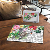 Aloha Hawaii Nene Goose Puzzle Tropical Flowers Watercolor Stylized - Polynesian Pride