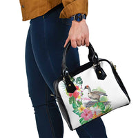Aloha Hawaii Nene Goose Shoulder Handbag Tropical Flowers Watercolor Stylized - Polynesian Pride