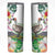 Aloha Hawaii Nene Goose Skinny Tumbler Tropical Flowers Watercolor Stylized - Polynesian Pride