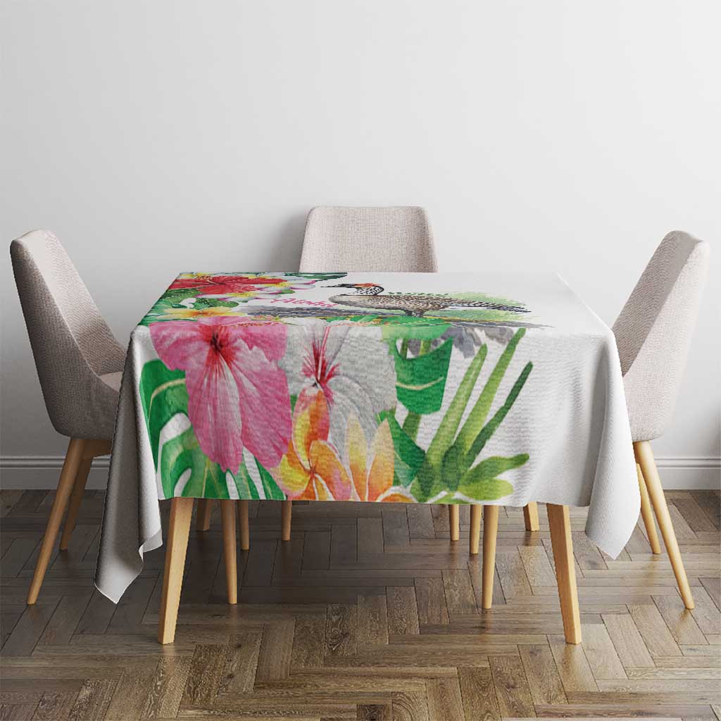 Aloha Hawaii Nene Goose Tablecloth Tropical Flowers Watercolor Stylized - Polynesian Pride