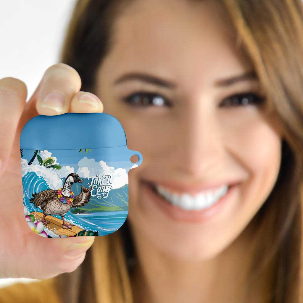 Aloha Hawaii Shaka Nene Goose AirPods Case Surfing Take It Easy - Polynesian Pride
