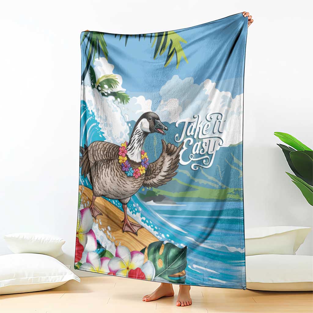 Aloha Hawaii Shaka Nene Goose Blanket Surfing Take It Easy - Polynesian Pride